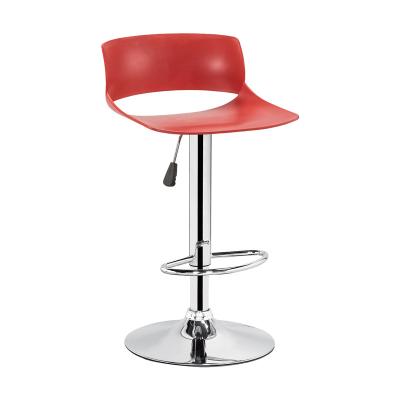 China Contemporary PP Seat Swivel Height Adjustable Bar Chair Stool With Back And Footrest for sale