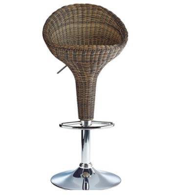 China 360 degree rotating new design rattan adjustable outdoor bar stools for sale