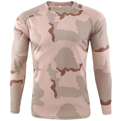 China Anti-wrinkle Quick-drying Camouflage T-shirts Breathable Long-sleeved  Clothes Outdoor Hunting Hiking Camping Climbing Shirts for sale