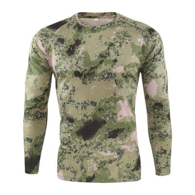 China Anti-wrinkle Men Long sleeve Quick Dry T shirt Camouflage Hunting Fishing for sale