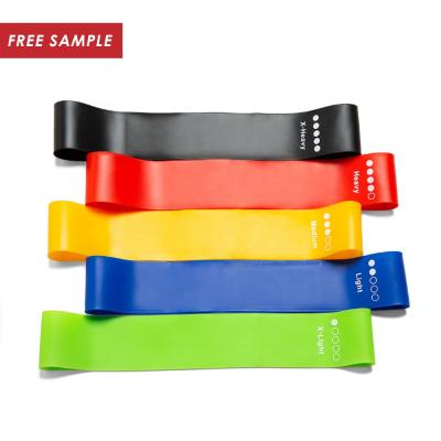 China Custom Adjustable Printed High Elasticity Fitness Band Yoga Exercise Resistance Bands DELUXEFIT Pilates for sale