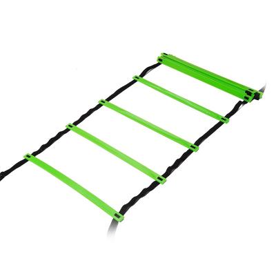 China DELUXEFIT Durable Eco-Friendly Fitness 6 8 10 12 Rung Soccer Football Speed ​​Training Equipment Nylon Agility Ladder With Carry Bag for sale