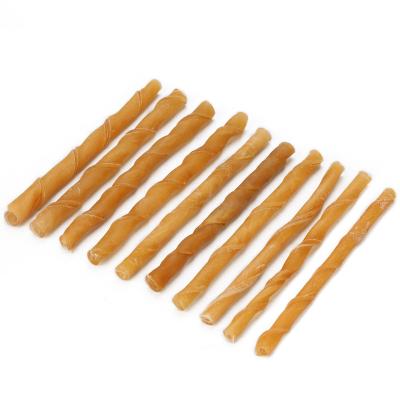 China Stocked Dog Food Dog Chews Rawhide Twist Stick Bully Sticks Dog Treats Training Snacks for sale