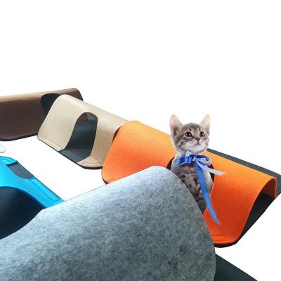 China Viable Fun Cat Tunnel Activity Rug by Cat Play Bed Interactive Mat for Cat Exercise Indoor Felt Material 50x50cm for sale