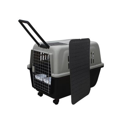 China Sustainable Airline Airline Transport Approved Dog Crate Plastic Durable Fast Dog Crate for sale