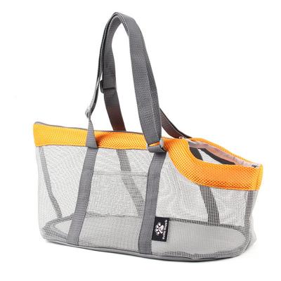 China Breathable Strong Mesh Fabric Cat Puppy Small Dog Carrier For Vet Visits Car Ride for sale