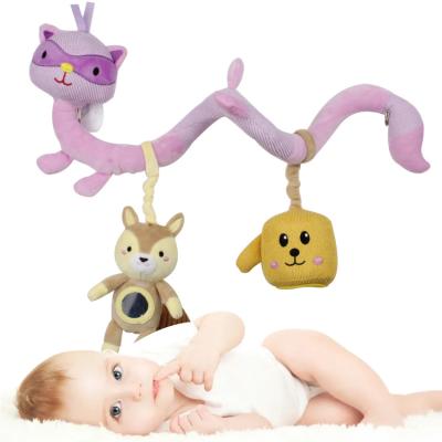 China Children Accompany Baby Plush Toys Plush Curls Spirals Crib Toy Christmas Hanging Pram and Toddler Toys for sale