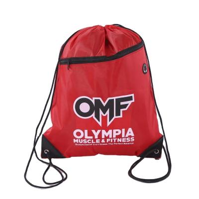 China Cheap Promotional Custom Logo Polyester Sports Drawstring Bag Viable for sale