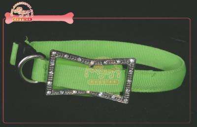 China Bright light up Nylon webbing LED dog collar decorate / doberman collar for sale