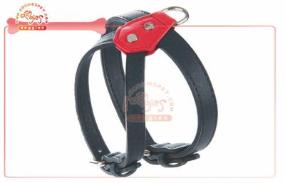 China Luxury Real Leather Pet Harness For Dog In Double Colors large dog travel harness for sale