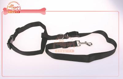 China Hand Free Adjustable And Durable Nylon Dog Lead Tie To Waist With Plastic Buckle for sale