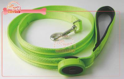 China Lightweight Reflective Strip Led Lighted Dog Leash For Pet Lighting Night Safety for sale