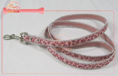 China Glitter PU Personalized dog collars and leashes With Sturdy Heavy Duty Hardware for sale