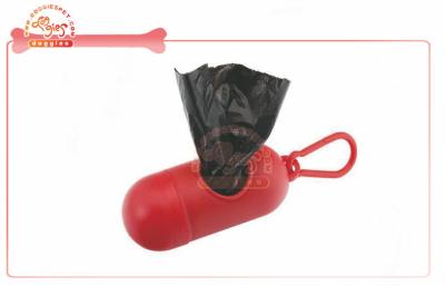 China Cute Capsule Pet Poop Bag Dispenser And 3 Roll Of Total 45 Bags Custom LOGO for sale