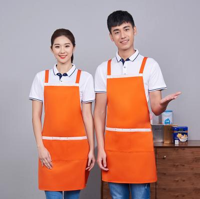 China Wholesale Antifouling Polyester Cotton Sublimation Printed Apron With Pocket Cooking Aprons for sale