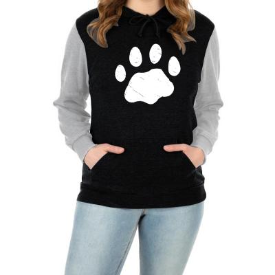 China New Cat Animal Paw Print Print Hooded Sweater Autumn And Winter Fashion All-Match Breathable Sweater Patch Pocket With Rope for sale