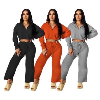 China New Design Breathable Women Fashion Two Piece Set Women Casual Pants And High Waist Autumn Clothing Set for sale