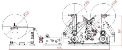 China 1200mm 250gsm Carbonless Paper Jumbo Roll Slitter Rewinder NCR Slitter Rewinder Machine for sale