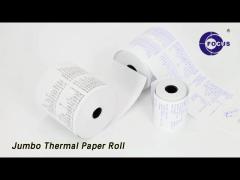 Wood Pulp Jumbo Thermal Paper Roll 55gsm Blue / Black Imaging A Grade