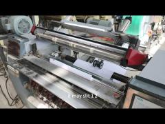 Cash register roll slitting and printing machine