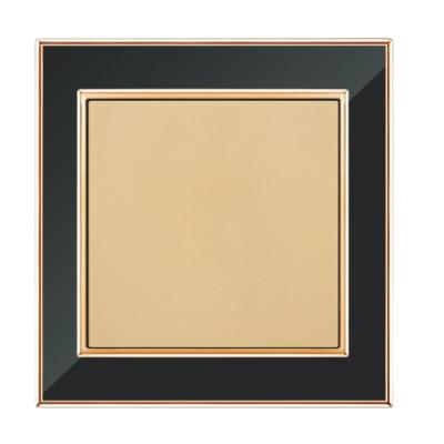 China UK Standard Gold 3*3 Face Panel Blank Wall Plate Acrylic Cover for sale