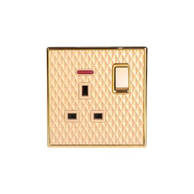 China UK Standard Factory Direct Electric Switches 13A Luxury For Iraq Home for sale