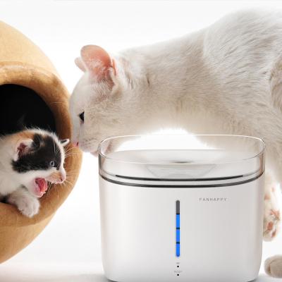 China Automatic Pet Fountain dispenser set with smart pump and LED light for water shortage alarm, replacement filter, suitable for cats, dogs for sale