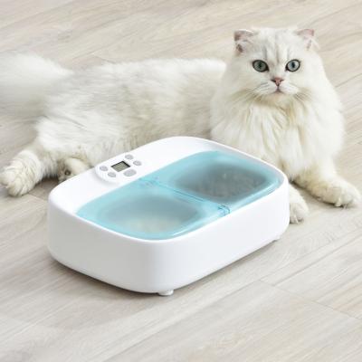 China Automatic Designed for wet food feeding automatic pet feeder with built-in smart sensor  PP bowls   smart vacuum pet feeder for sale