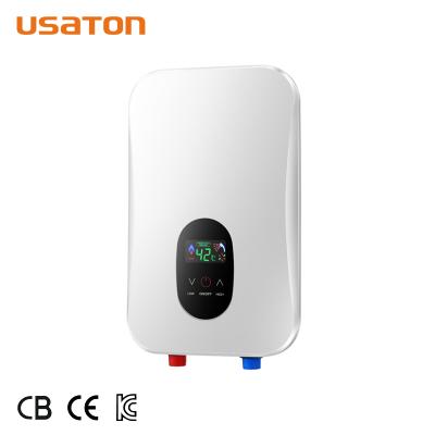 China Hotel Quality Guarantee 220V Bathroom Kitchen Electric Boiler Travel Manufacturer Shower Hot Water Electric Central Heater for sale