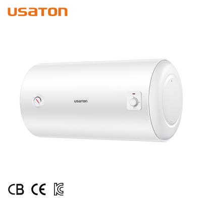 China Hotel Heater For 80L Electric Wall Mounted Mechanical Horizontal Shower Enamel Interior Water Tank for sale