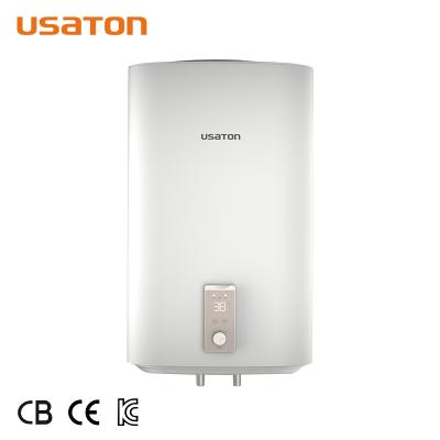 China Hotel Bathroom Wet Shower 1500W 1000W Enamel Tank 50L Indoor Vertical Electric Storage Water Heater for sale