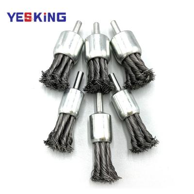 China Industrial Cleaning Polishing Weeding Type Twisted Wire Brush Knot New Product Pen Wire Brush for sale