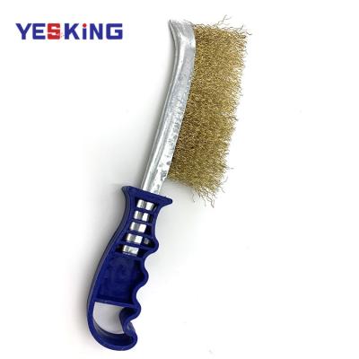 China Industrial Polishing Brush Steel Wire Scratch Knife Sanding Brush Mini Hot Sale Eco-friendly Multifunctional Plastic Handle for sale