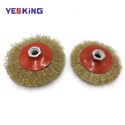 China Weeding Rust Removal Copper Wire Industrial Polishing Basin Curved Wheel 2021 Brush Small Wire Wheels Brush for sale