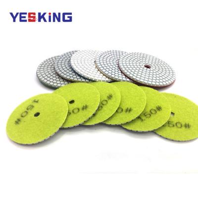 China Hot Sale Durable Diamond Wet Flexible Abrasive Resin Tool Diamond Grinding Wheel Pad Polishing Wheel for sale