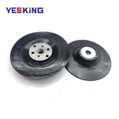 China Durable Professional Wire Sanding Polishing Black Hard Rubber Backing Pads Rubber Backing Pad for Angle Grinders and Fin Discs for sale