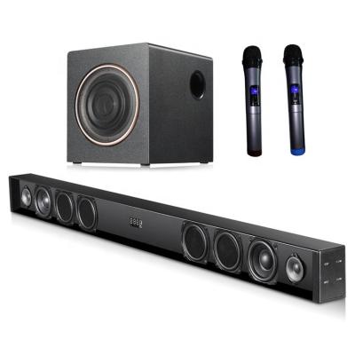 China Wholesale 21 Mini System Wireless Home Theater System Music Soundbar TV Price, Home Theater Speaker Sound System 60W Sound Bar with Subwoofer for sale