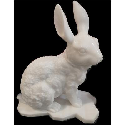 China Vivid Jade Stone Animal Desktop Sculpture Figurines Modern Office Decoration Statue for sale