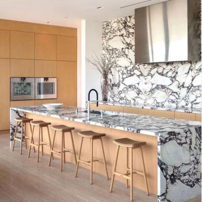 China Highly Polished Calacatta Modern Viola Marble For Kitchen Island and Countertop for sale