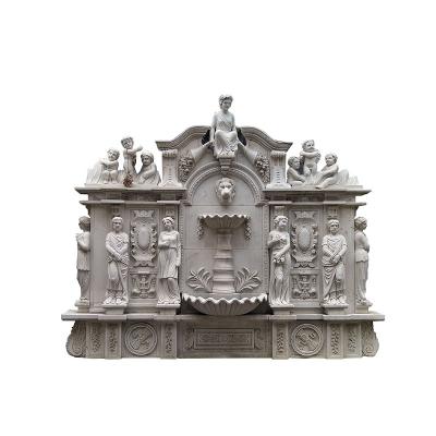 China Modern Modern Figure Carved Natural Wall Bas Relief Stone Marble Sculpture for sale