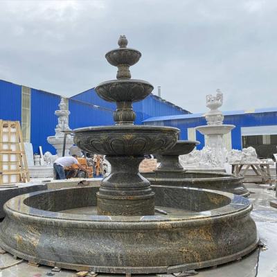 China Handwork Outdoor Garden Decor Luxury Classic Style Hand Carved Natural Granite Fountain for sale