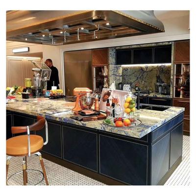 China Hotel Stone Labradorite Prefab Blue Quartzite Slabs Granite Kitchen Countertops for sale