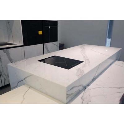 China Solid Surface Nano White Artificial Stone Marble Granite Countertops Easy To Clean for sale