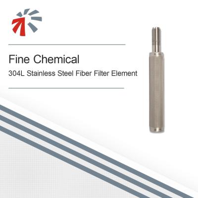 China Customized 304L Edelstahl gesintertes Metallfaser Filterelement für Feinchemie zu verkaufen