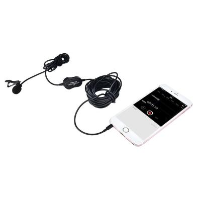 China Pocket Lavalier Mini Lapel Lavalier Microphone Youtube Mobile Phone Camera Interview Microphone for sale