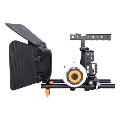 China YELANGU Professional Aluminum DSLR Camera Filming Cage Kit With Matte Box, Follow Focus For A6000, A6300, A6500 for sale