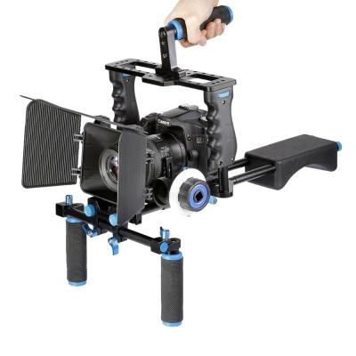 China Aluminum Alloy+ABS YELANGU D221 DSLR Rig Kit With Shoulder Mount +Follow Focus+ Matte Box +Camera Cage For 5d Mark Ii 7d DSLR Camera for sale