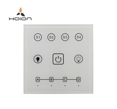 China RF 4 Zone Wireless Remote Control Wall Panel For 2.4G Single Color Led Dimmer / Led Dimming Driver Single Color Led Dimming Driver for sale