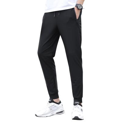 China Anti-wrinkle quick-drying sweatpants ice silk casual jogger pants stretch sports gym panties for men for sale