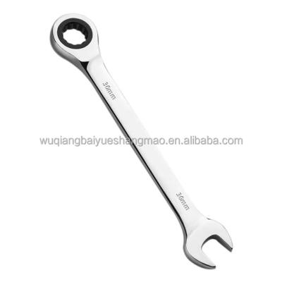 China Carbon Steel Repair High Quality Ratchet Wrench 8mm-32mm Open End Quick Combination Wrench for sale